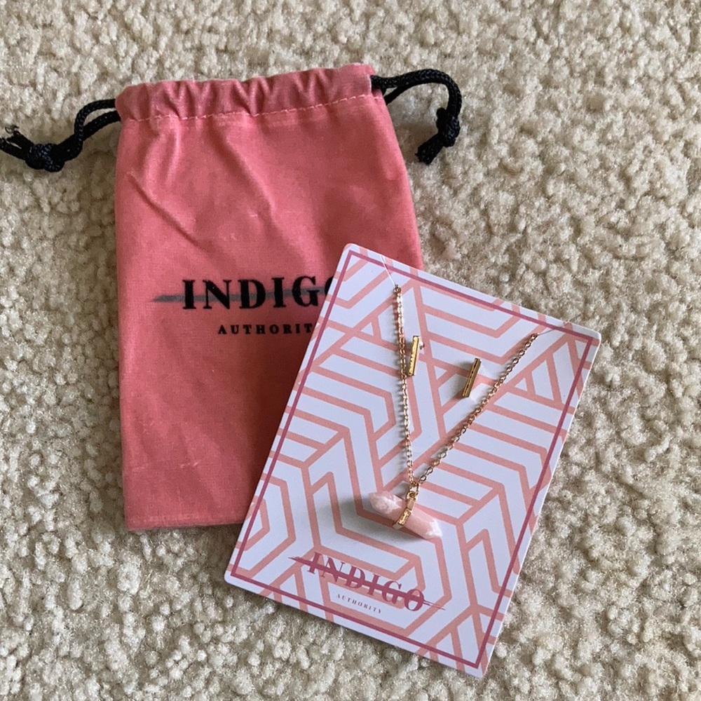 New INDIGO Authority Necklace and Earring Set